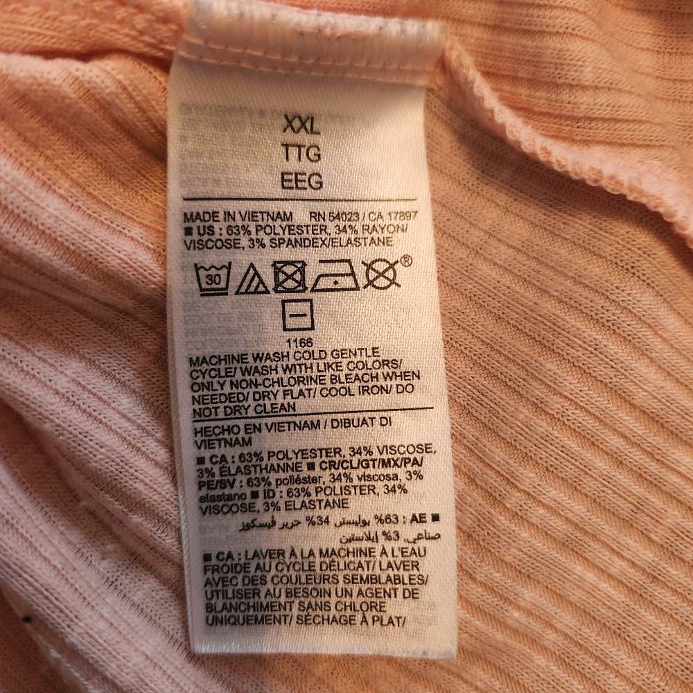 Old Navy Peach Ribbed Tank Top - Picture 5 of 8